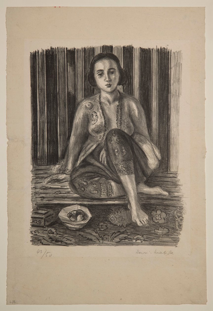 Odaliska med en skål frukt av Henri Matisse
