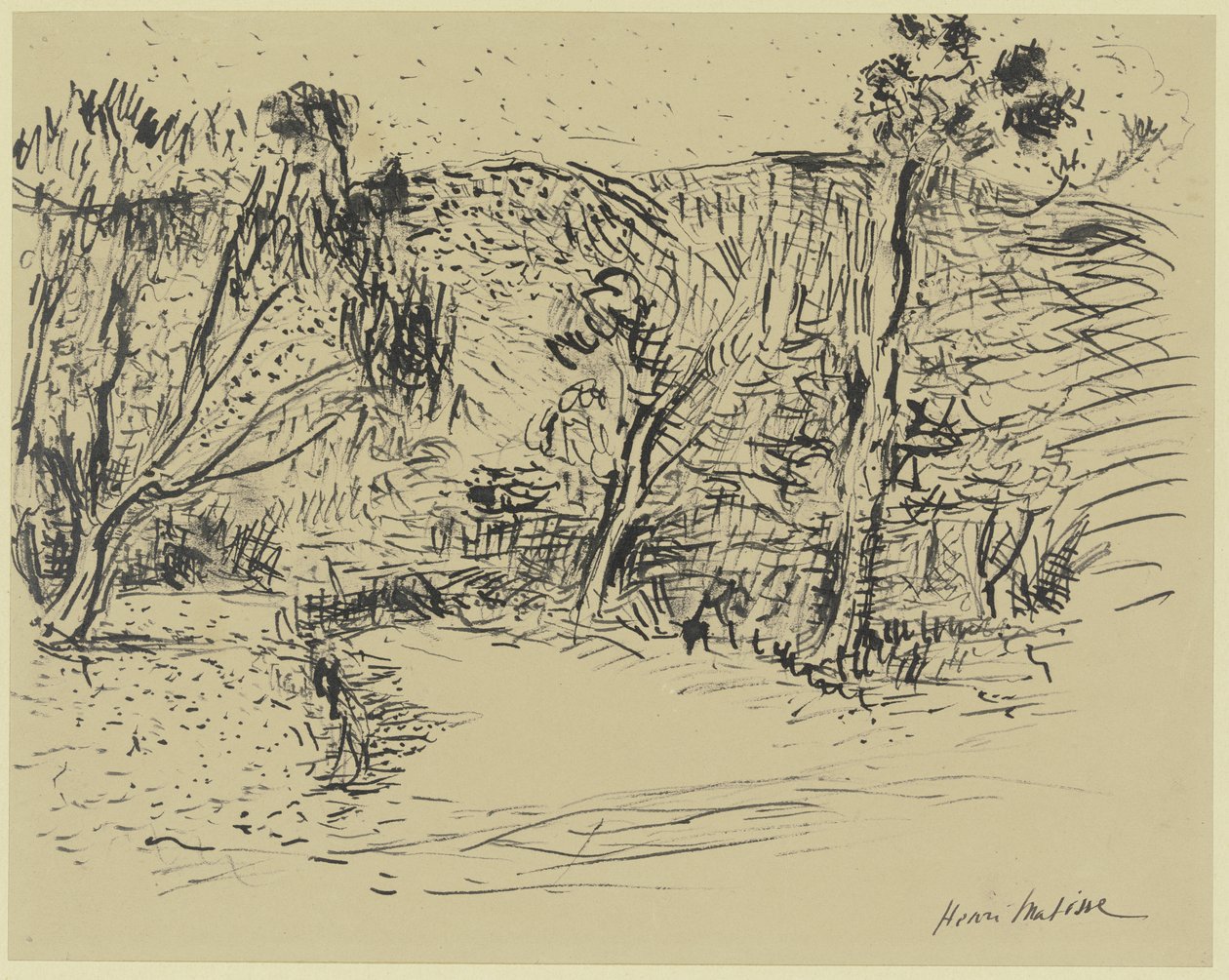 Stig mellan träd av Henri Matisse