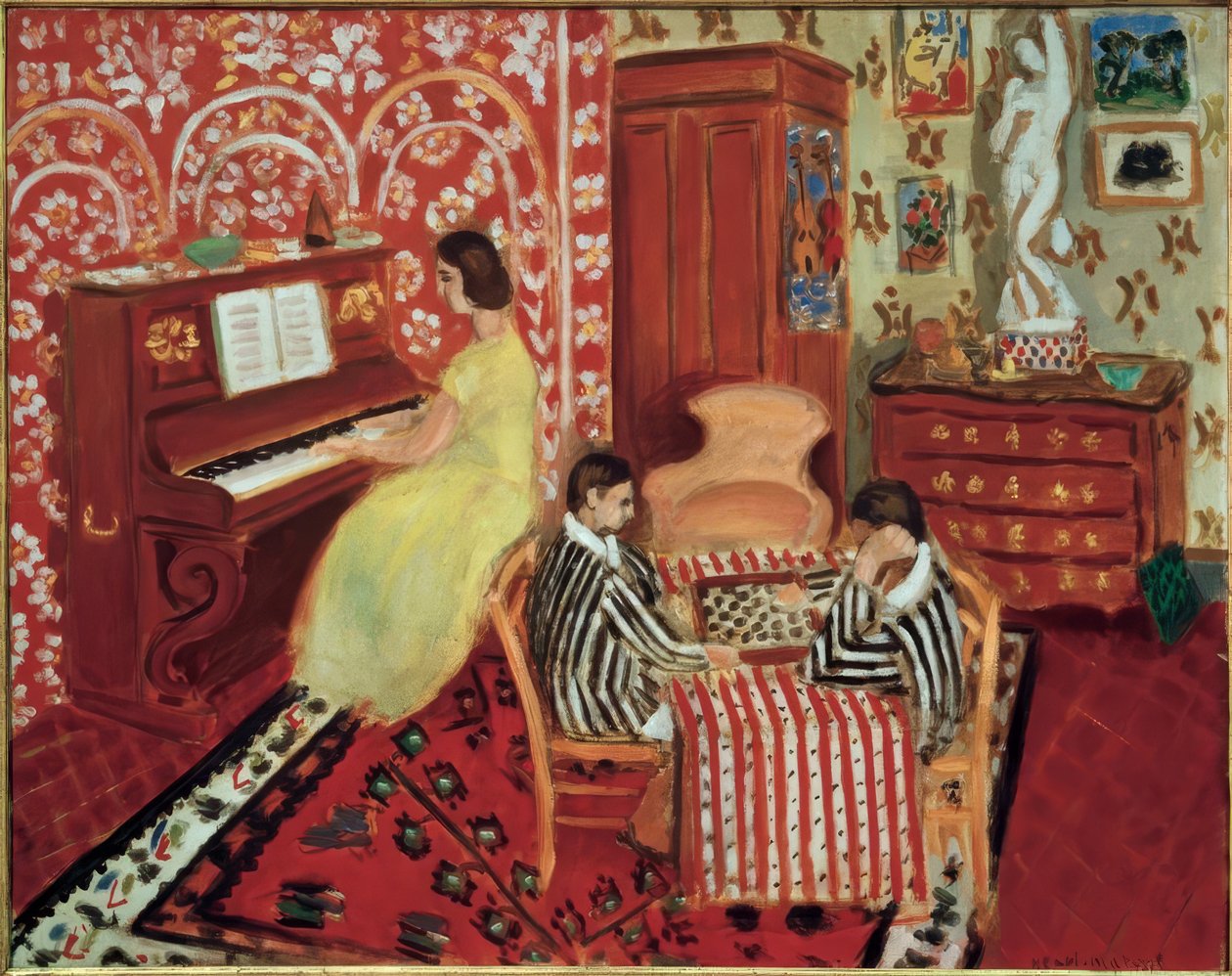 Pianist och damspelare av Henri Matisse