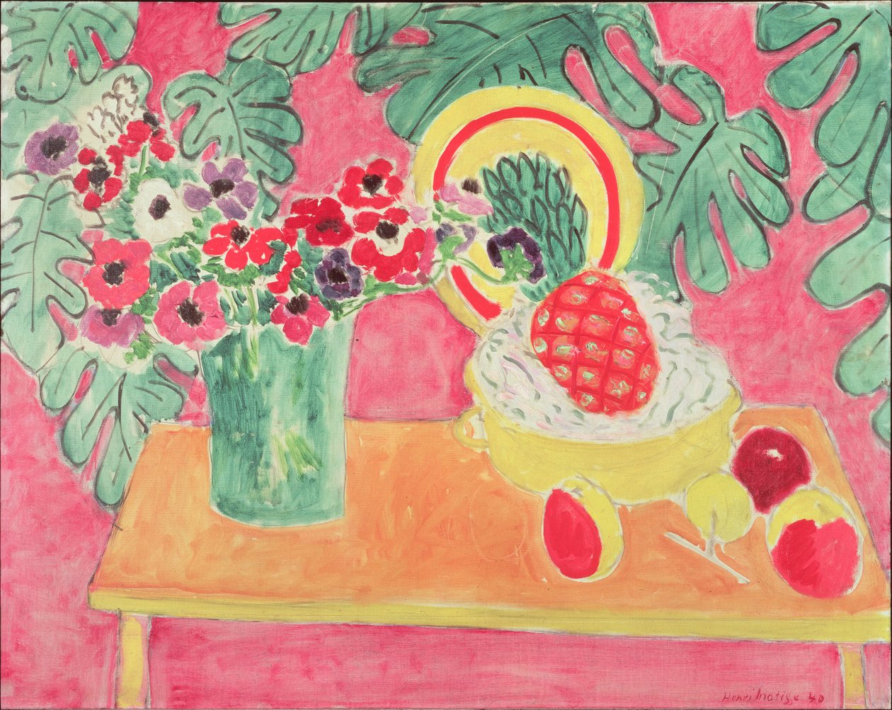 Ananas och anemoner av Henri Matisse