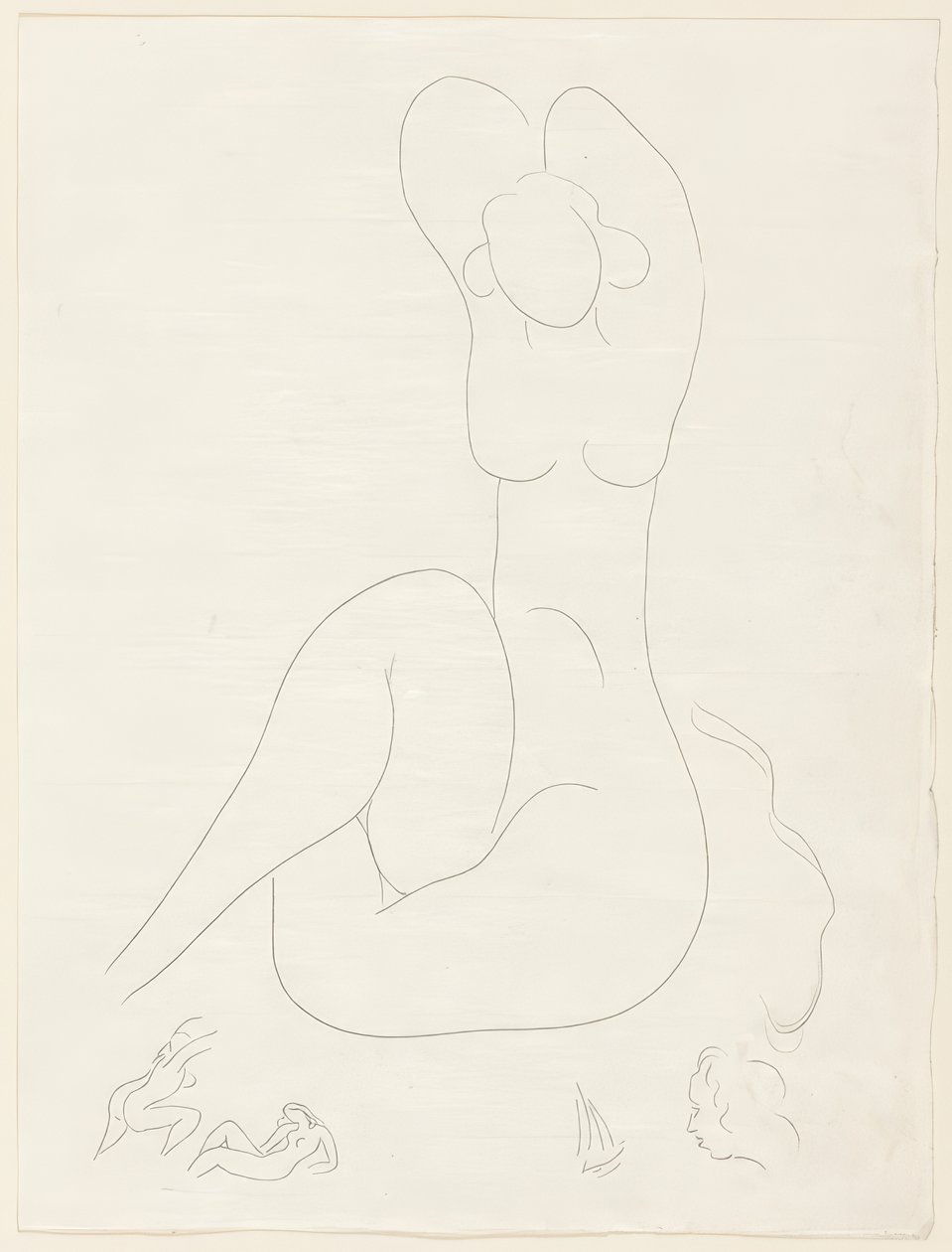 Flera sonetter: "Quelle soie...", plansch 28 ur Poesies de Mallarmé av Henri Matisse