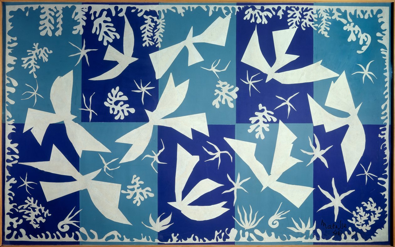 Polynesien, himlen 1946 (teckning, collage) av Henri Matisse