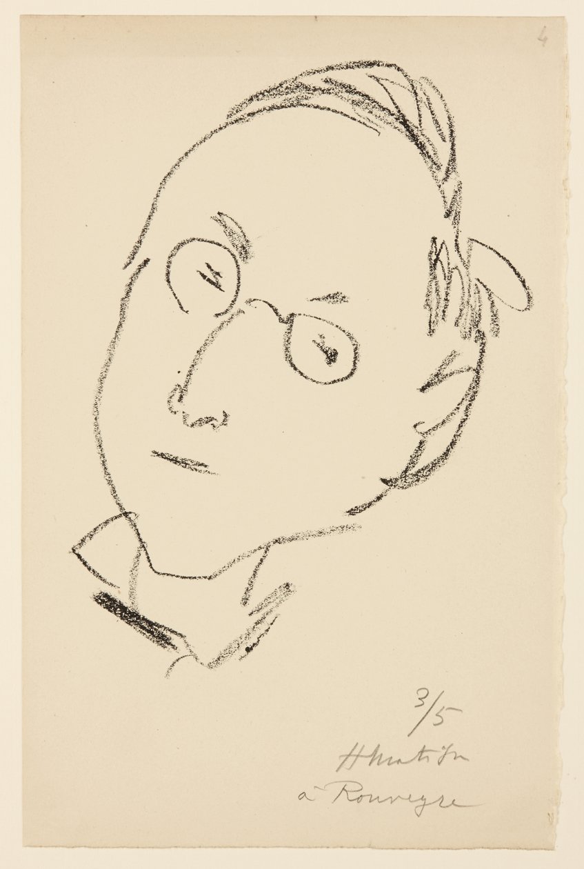 Porträtt av Paul Léautaud av Henri Matisse