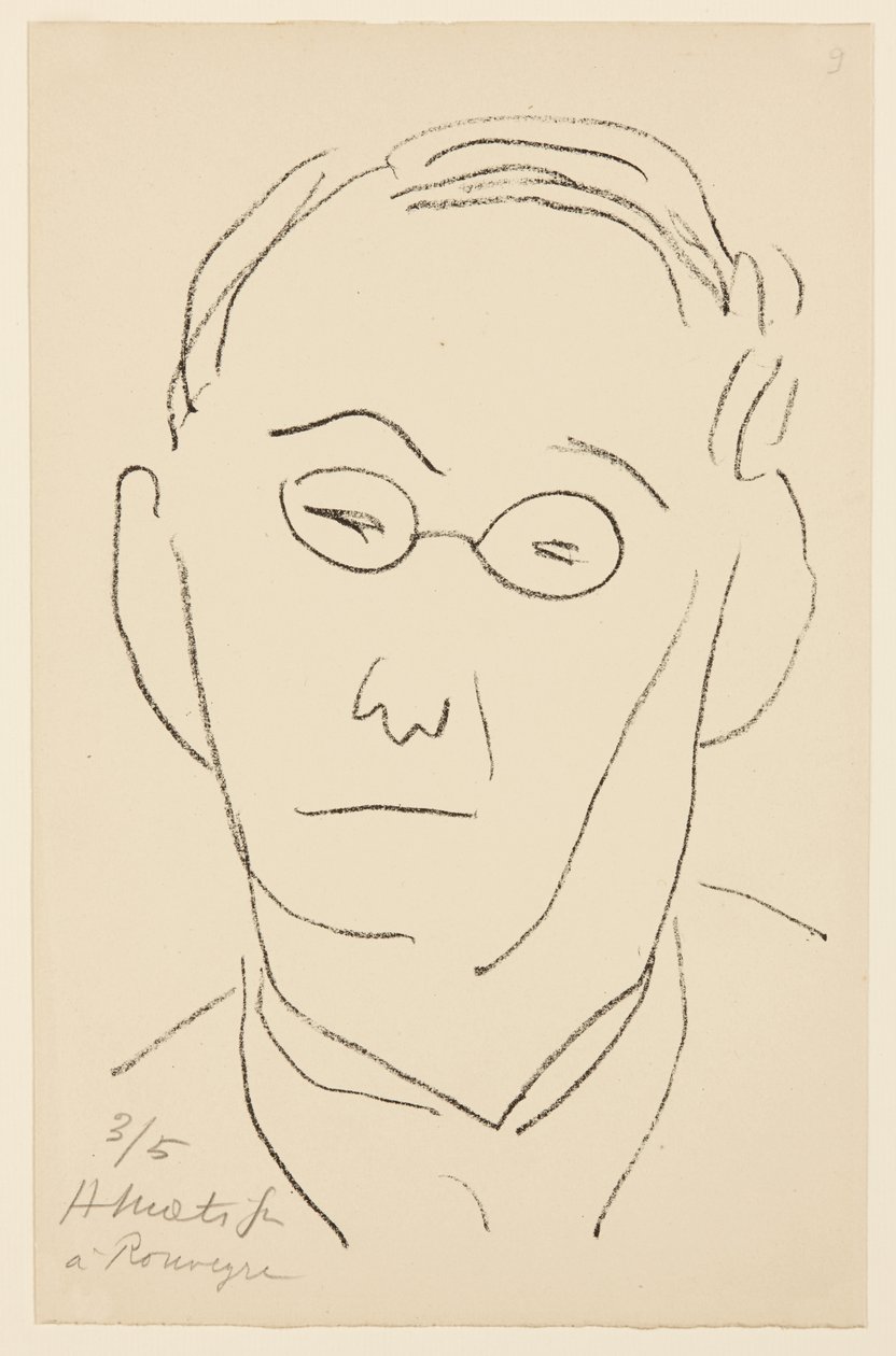 Porträtt av Paul Léautaud av Henri Matisse