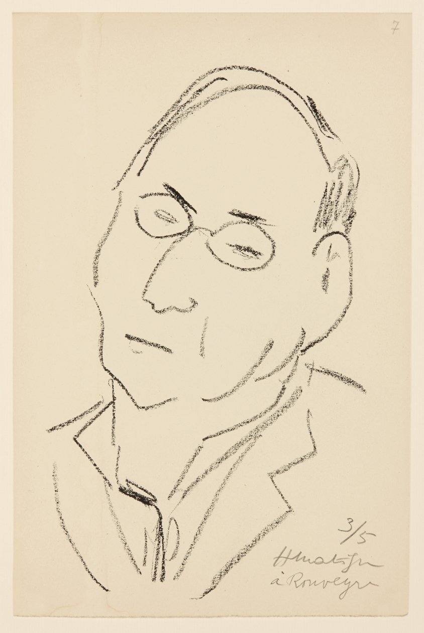 Porträtt av Paul Léautaud av Henri Matisse