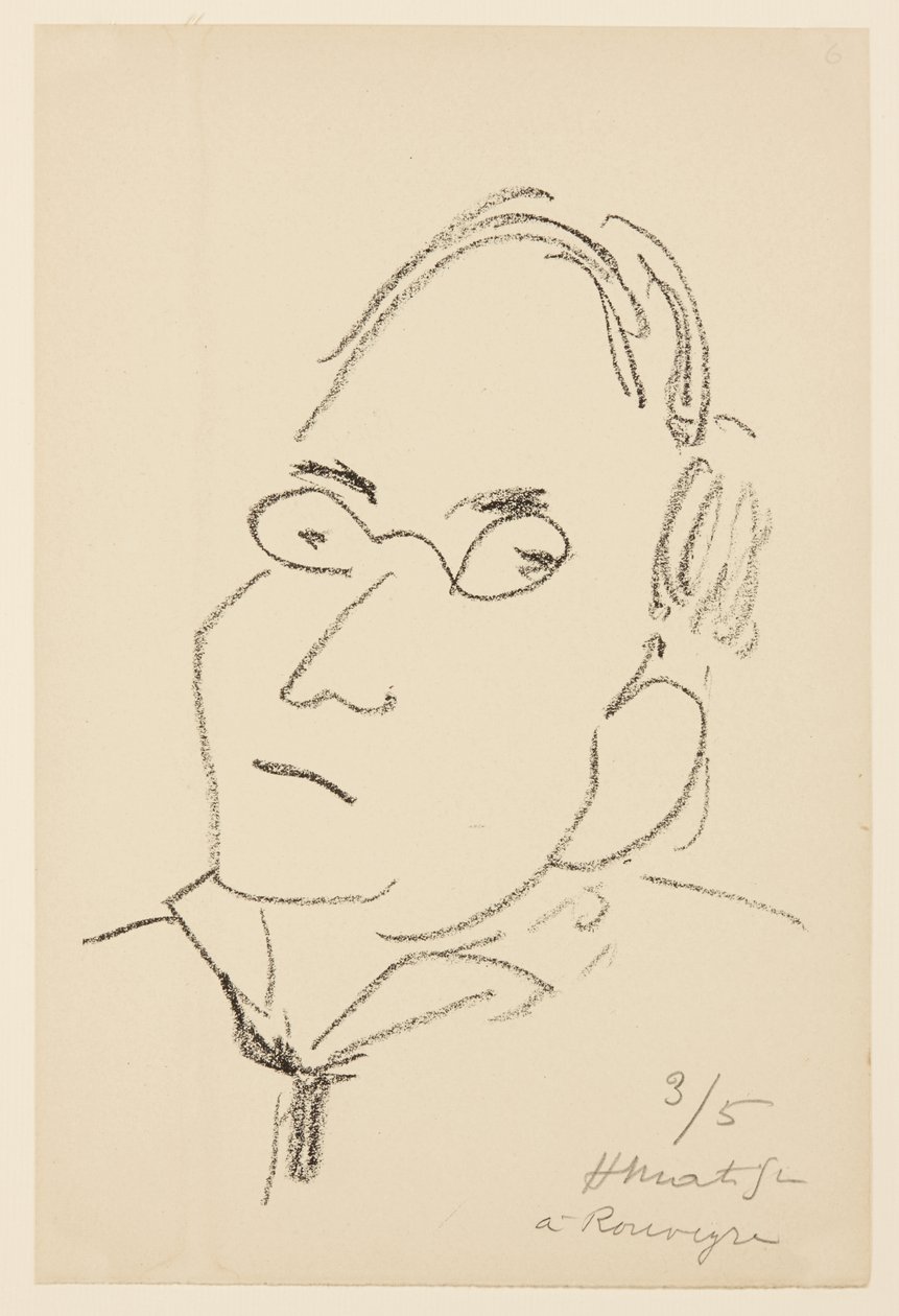 Porträtt av Paul Léautaud av Henri Matisse
