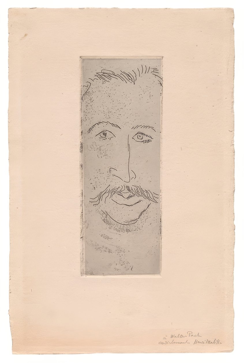 Porträtt av Walter Pach av Henri Matisse