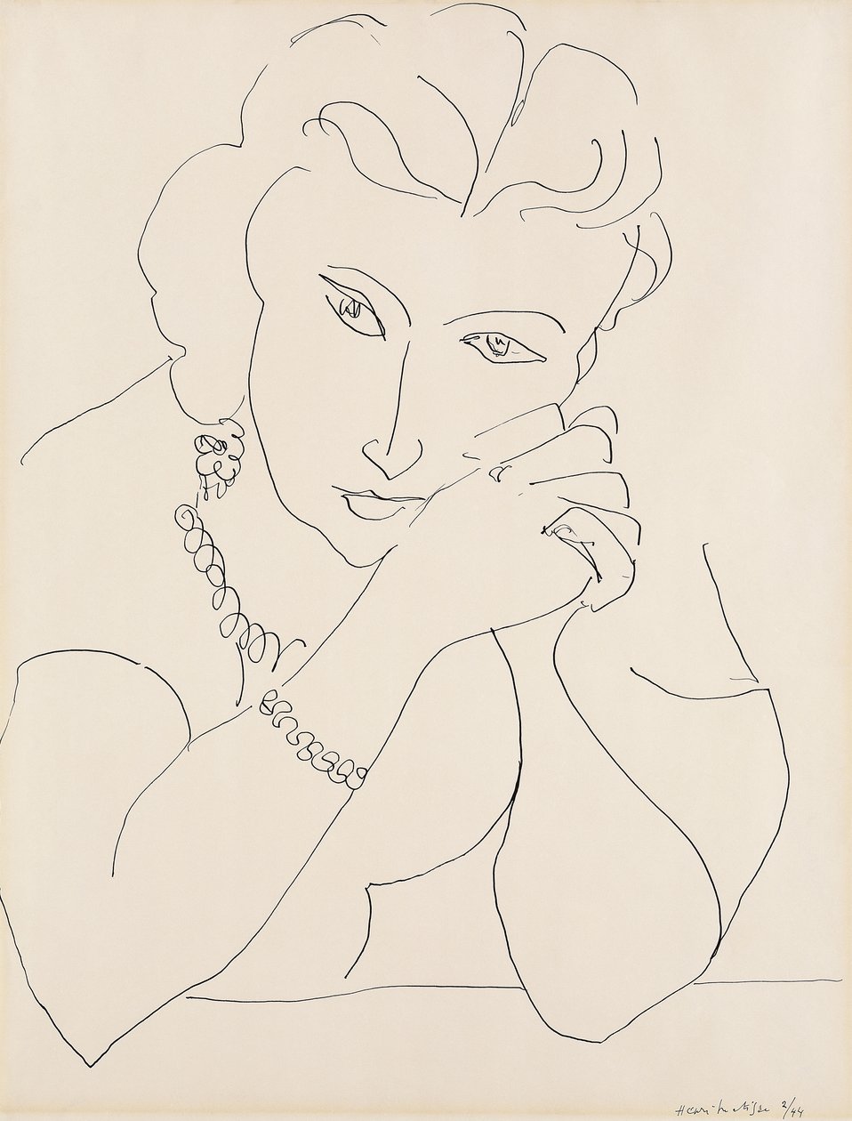 Porträtt av en kvinna av Henri Matisse