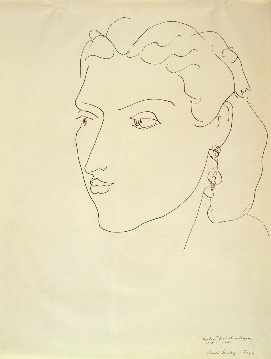 Porträtt av en kvinna av Henri Matisse