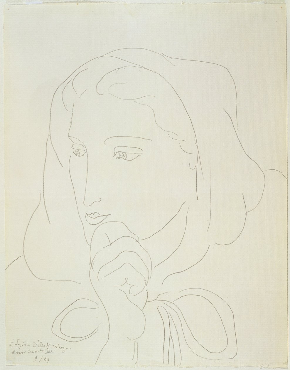 Porträtt av en kvinna i huva av Henri Matisse