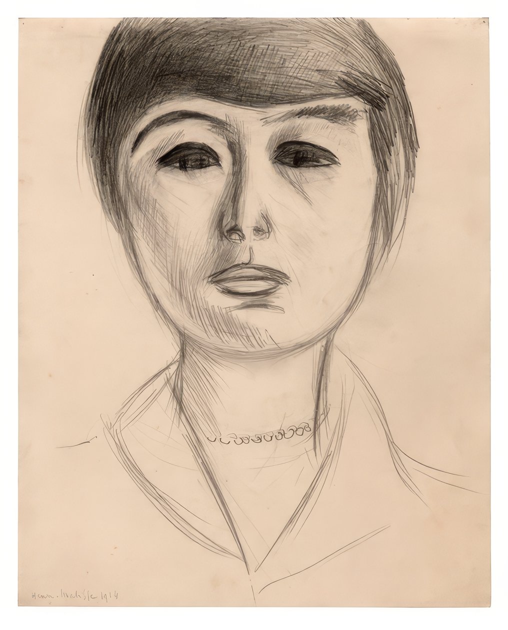 Porträtt av en ung kvinna (Elsa Glaser) av Henri Matisse