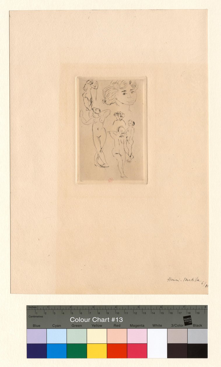 Fyra nakna figurer, två huvuden av Henri Matisse