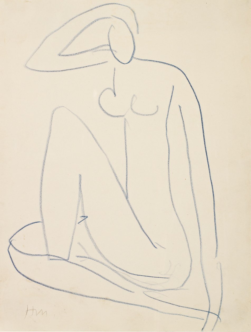 Sittande kvinnlig figur av Henri Matisse