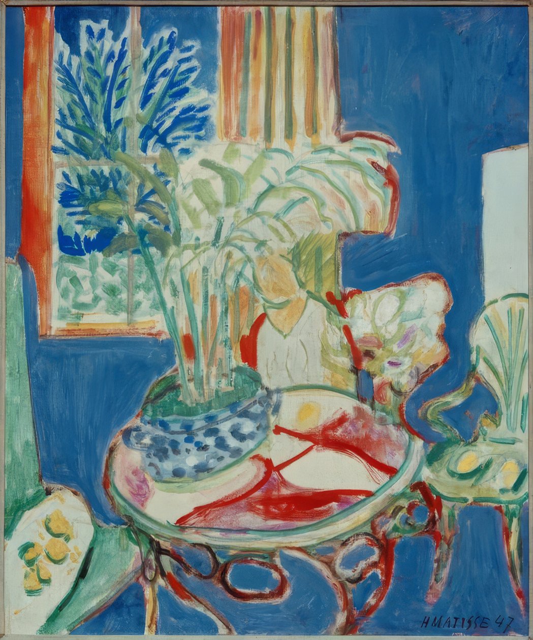 Liten interiör i blått av Henri Matisse