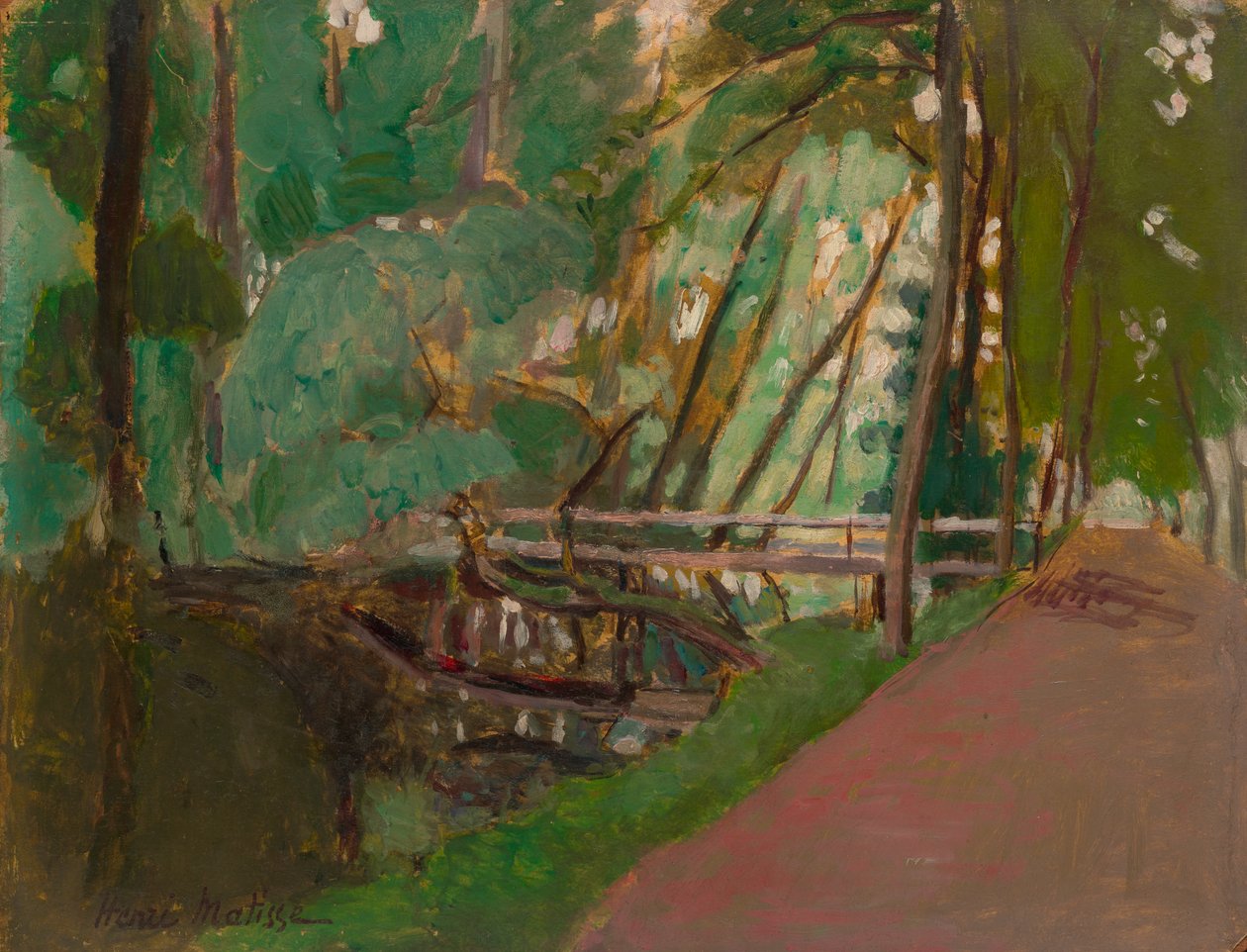 Sous-bois, ca 1902-1903 (olja på papper upplagd på panel) av Henri Matisse