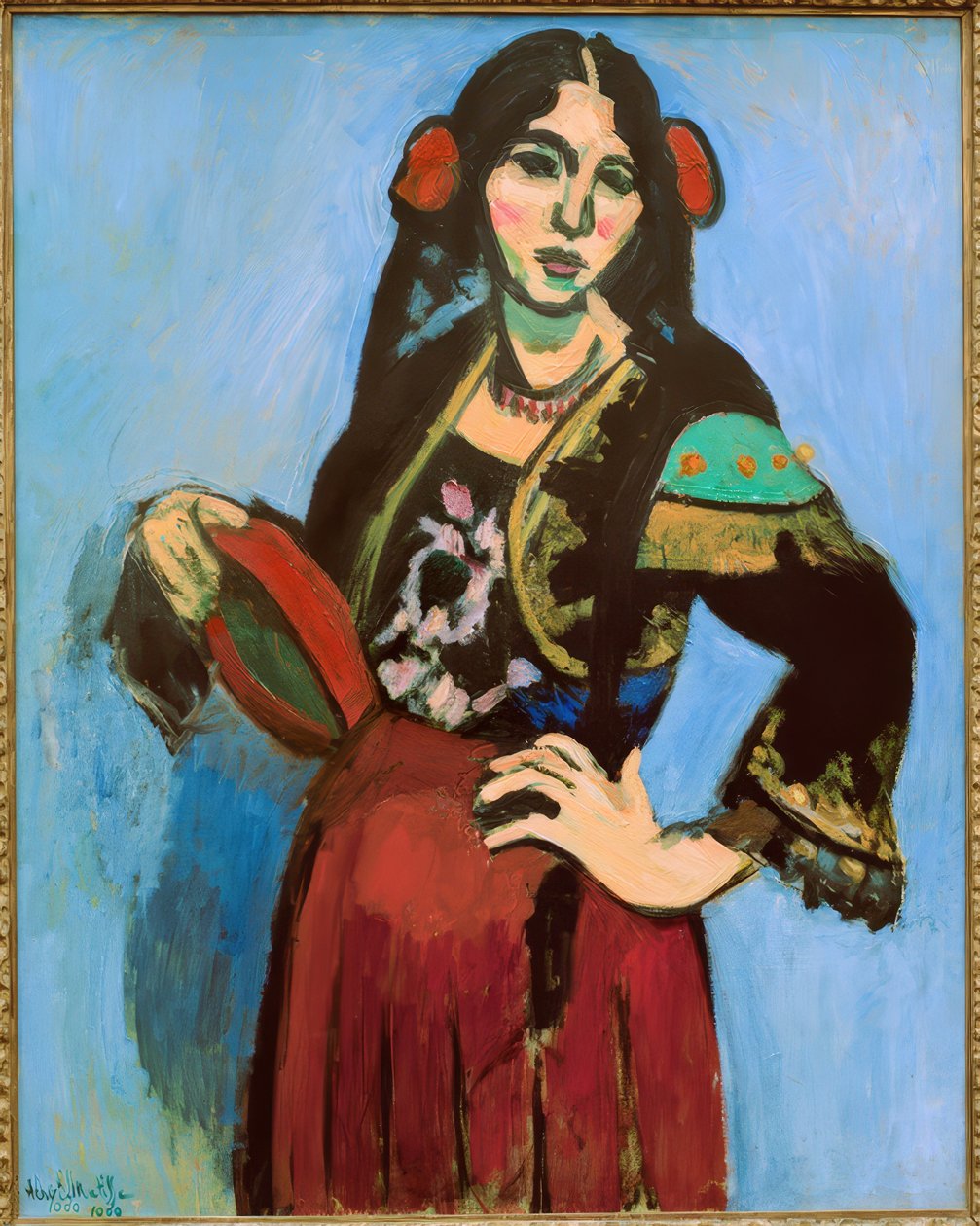 Spansk kvinna med tamburin av Henri Matisse