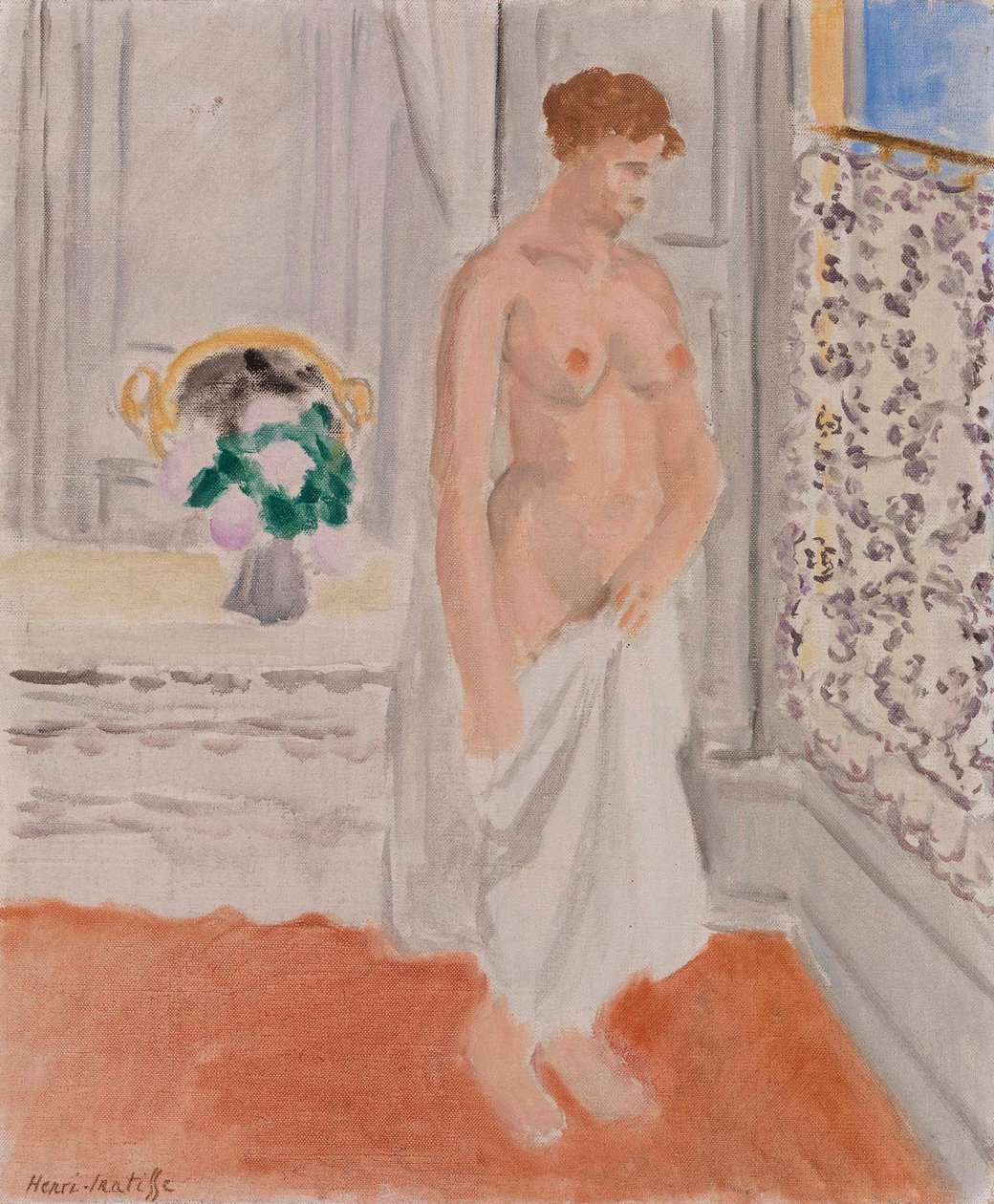 Stående naken nära ett fönster av Henri Matisse