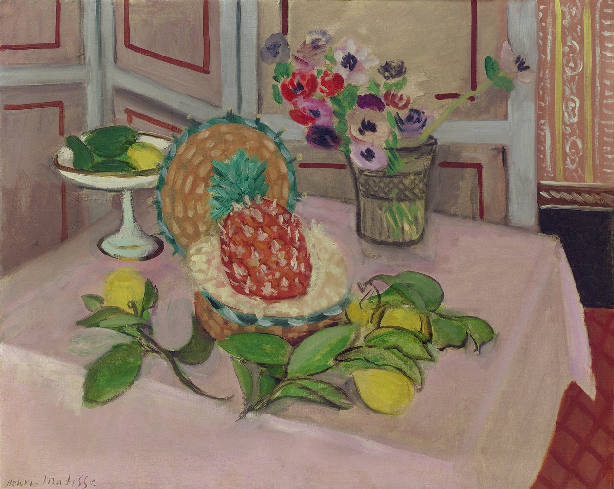 Stilla liv: Ananas och citroner av Henri Matisse