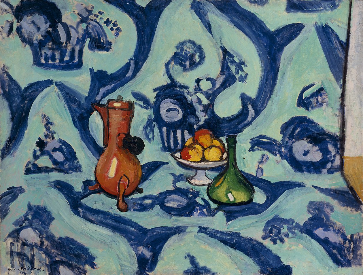 Stilleben med blå bordsduk av Henri Matisse