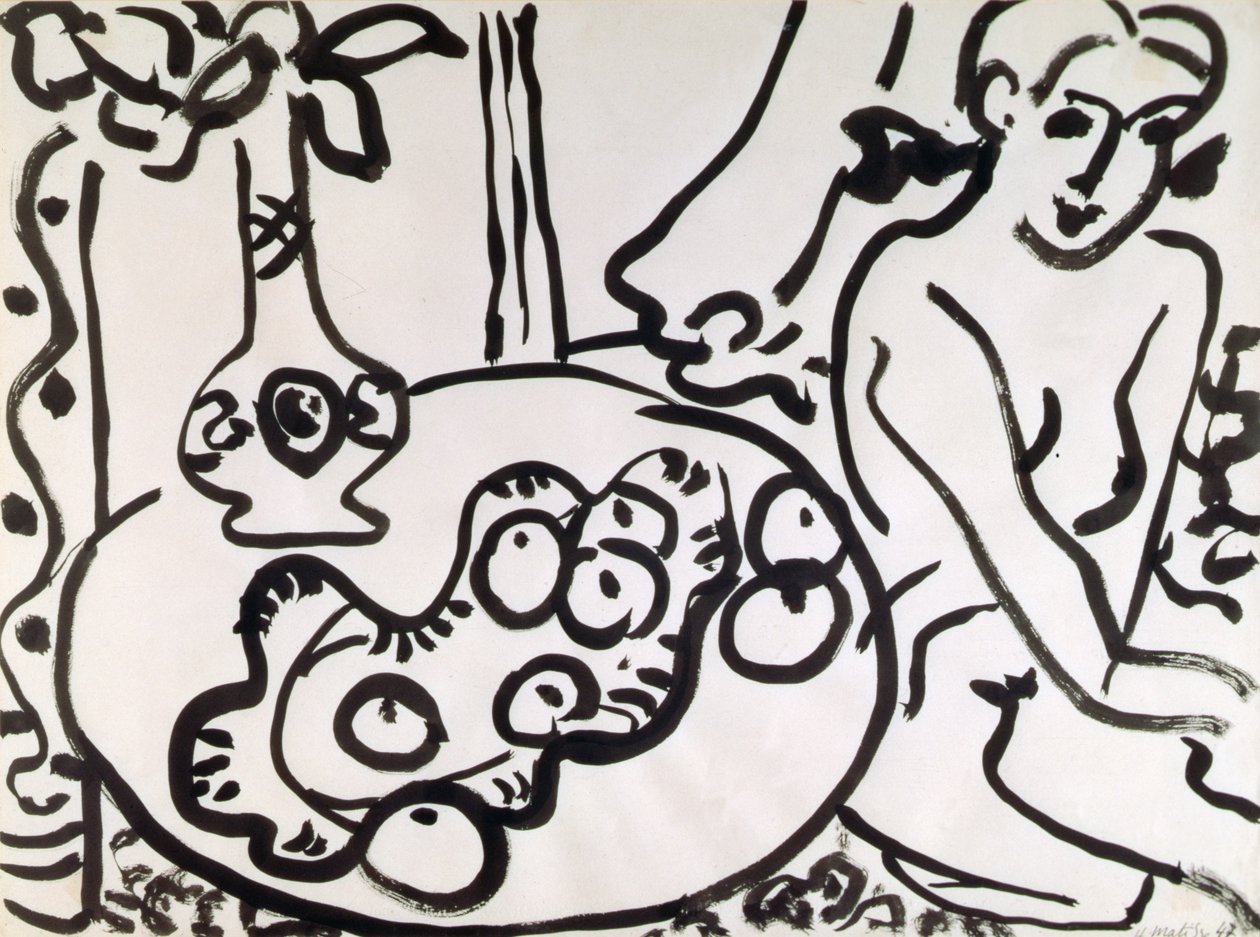 Stilleben med en nakenbild av Henri Matisse