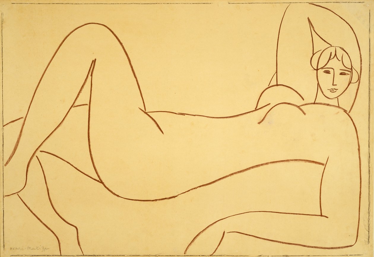 Studie efter den rosa nakenbilden av Henri Matisse
