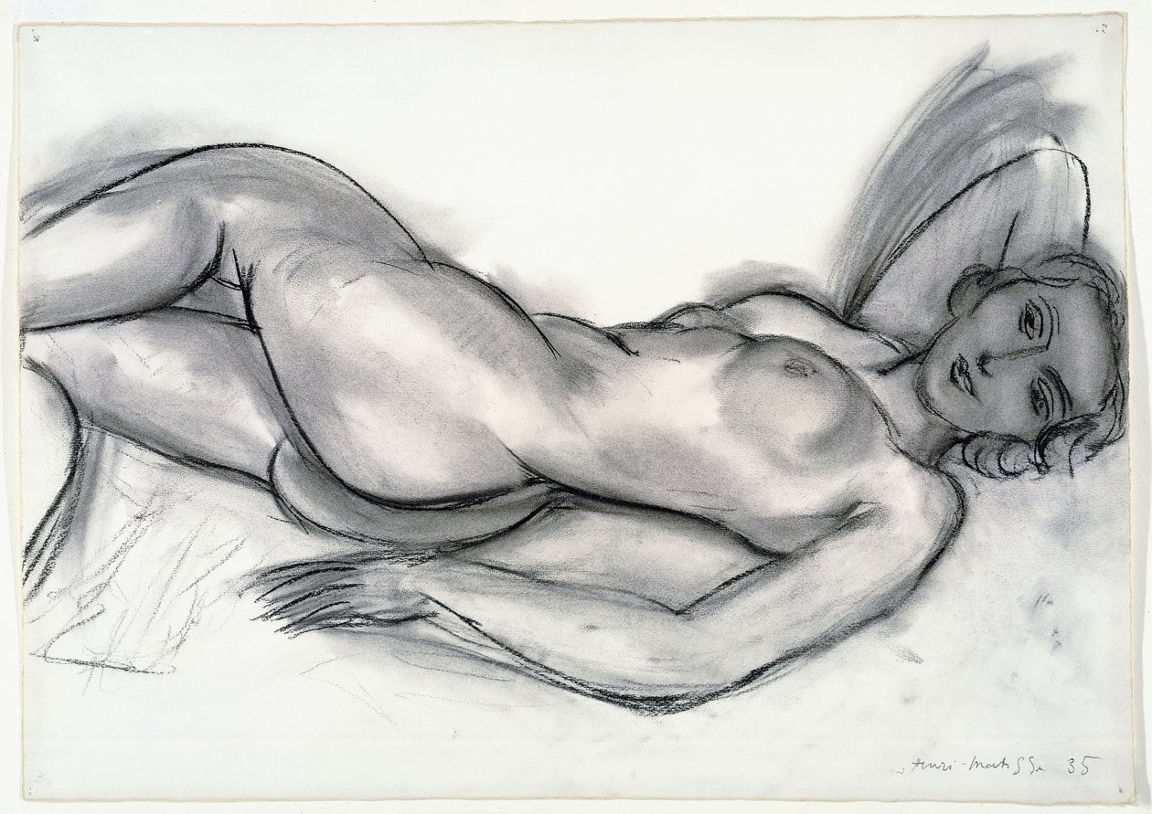 Studie till Rosa nakenbild av Henri Matisse