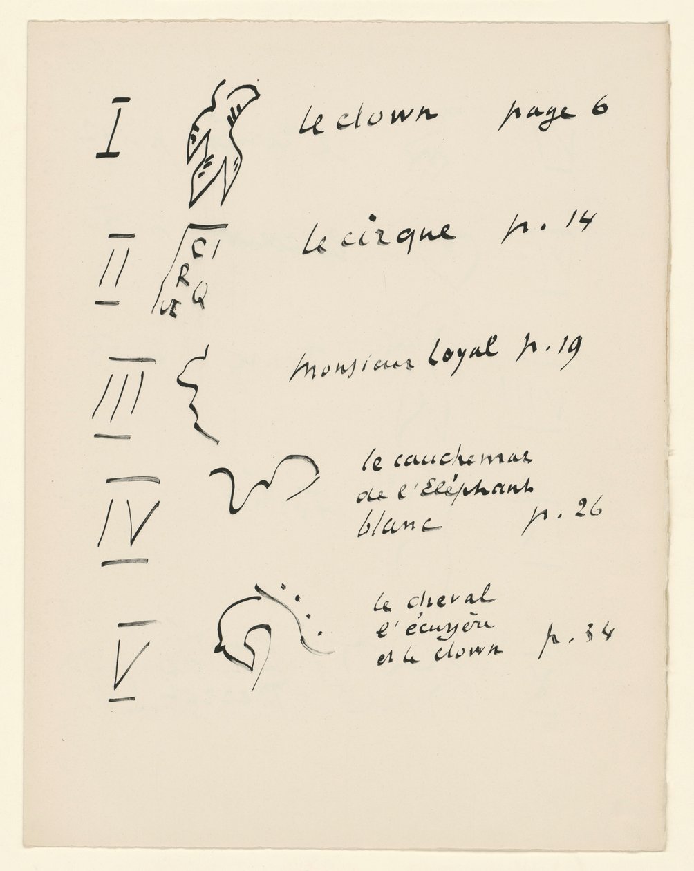 Bildtabell 1. Ur ”Jazz”. S. 149 av Henri Matisse