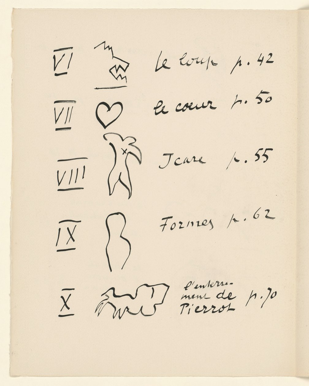Bildförteckning 2. Ur "Jazz". S. 150 av Henri Matisse