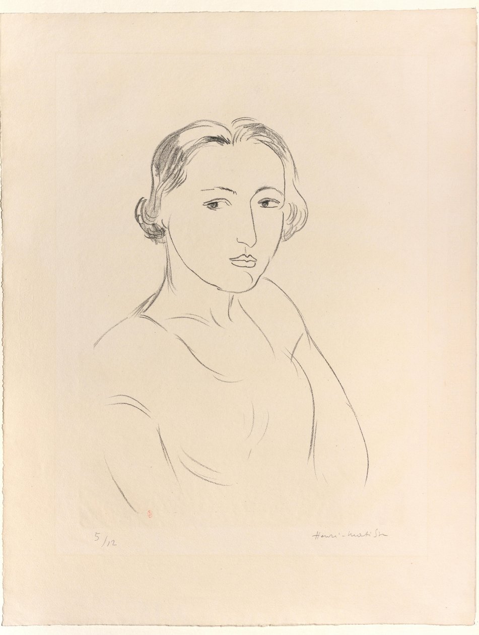 Huvud av en ung kvinna av Henri Matisse