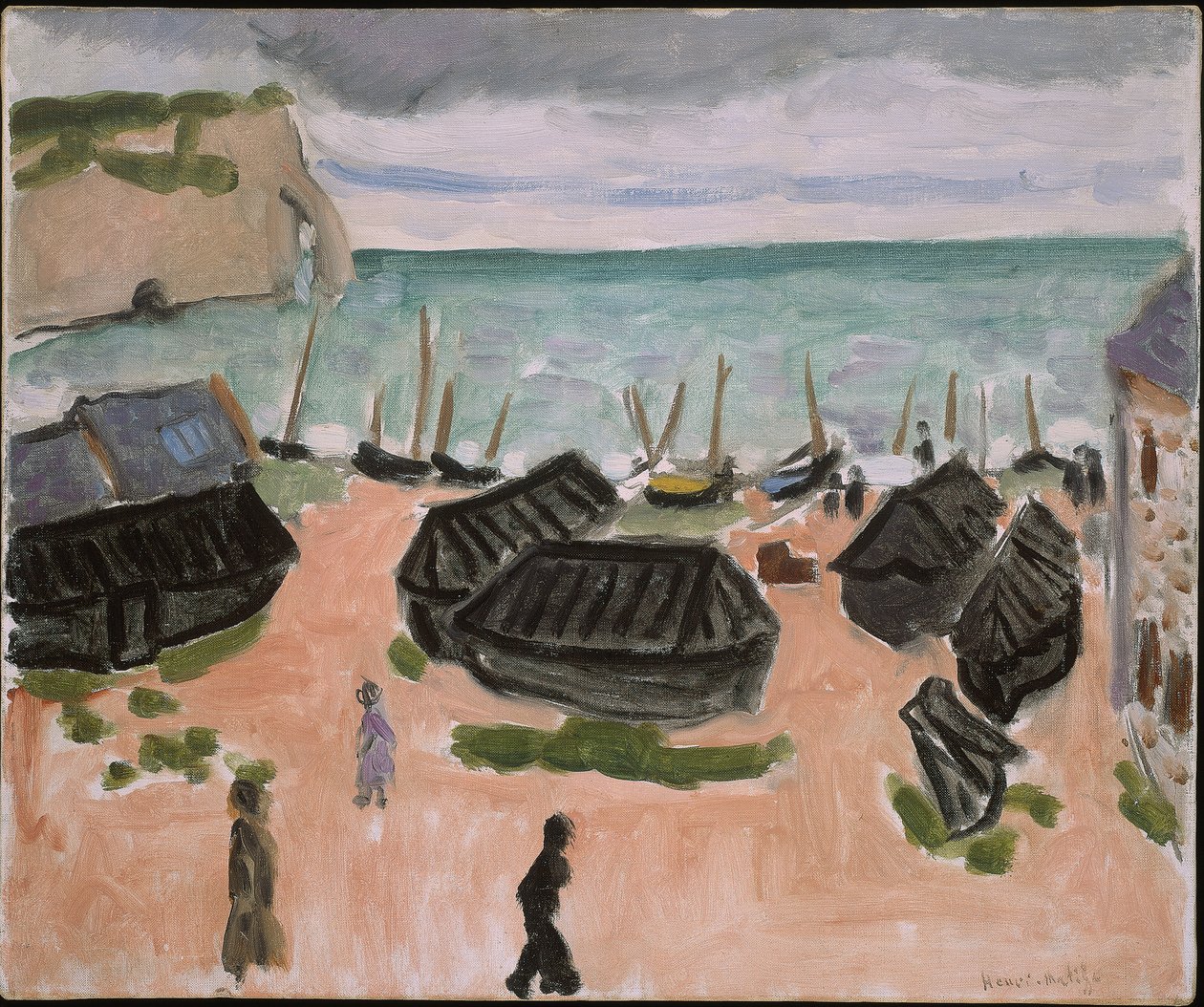 Båthyddorna vid Etretat av Henri Matisse