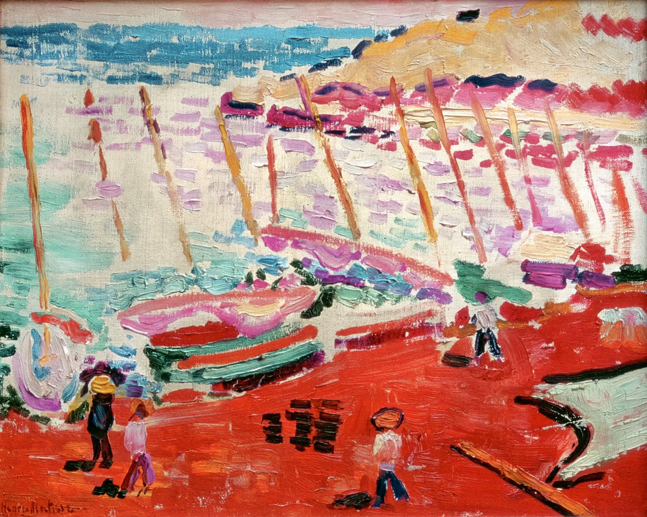 Den röda stranden, Collioure, sommaren 1905 (olja på duk) av Henri Matisse
