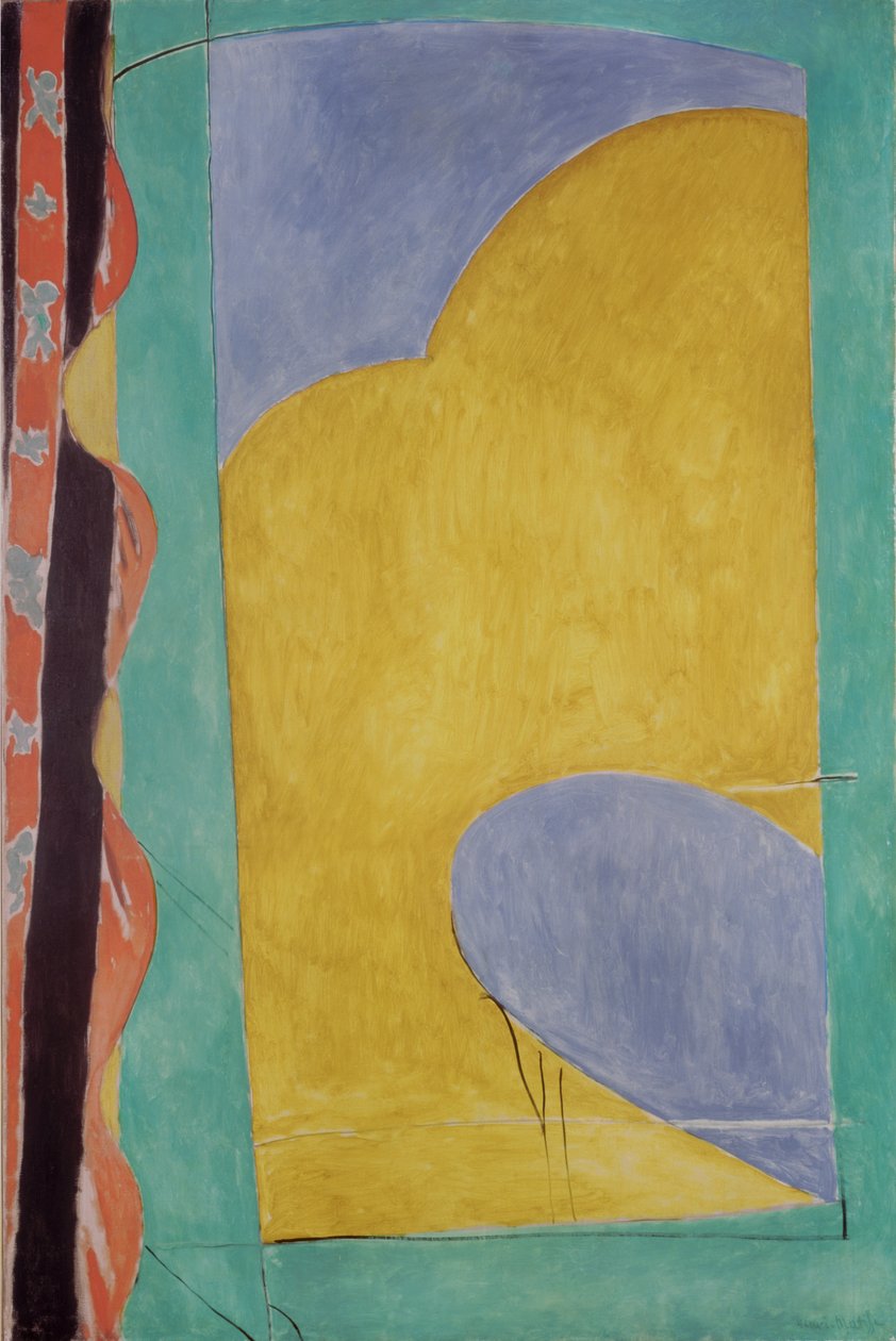 Den gula gardinen, ca 1915 (olja på duk) av Henri Matisse