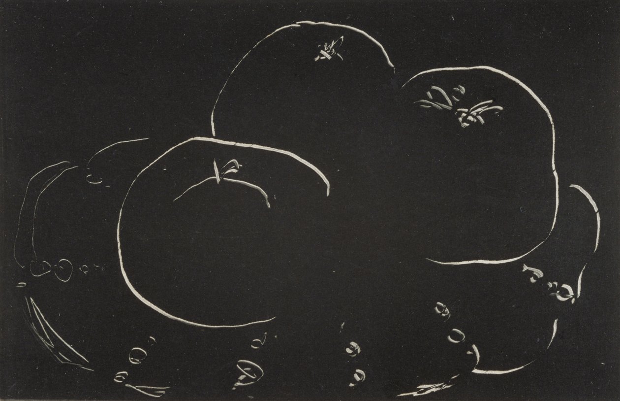 Tre äpplen och en tallrik av Henri Matisse