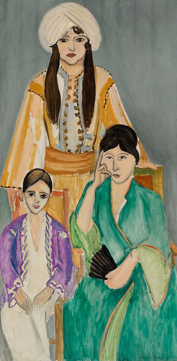 Tre systrar med grå bakgrund (Les Trois soeurs sur fond gris) av Henri Matisse
