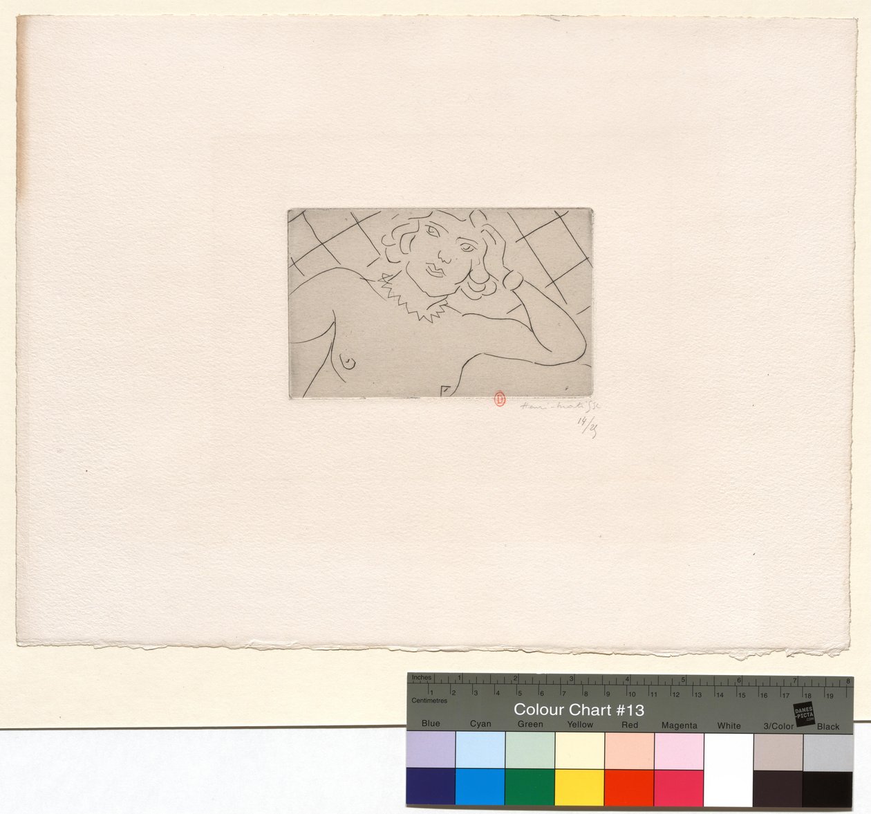 Bröststycke, botten med rombmönster av Henri Matisse