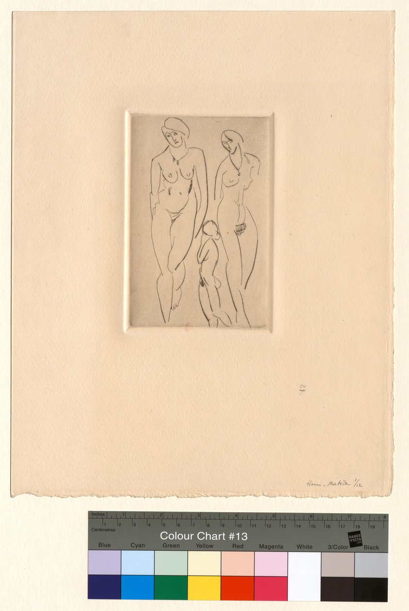 Tre figurer - Akademiska studier av Henri Matisse