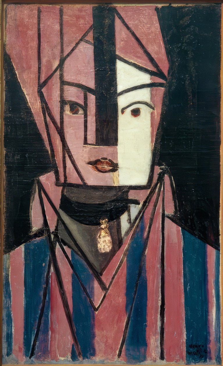 Vitt och rosa huvud (Marguerite Matisse) av Henri Matisse
