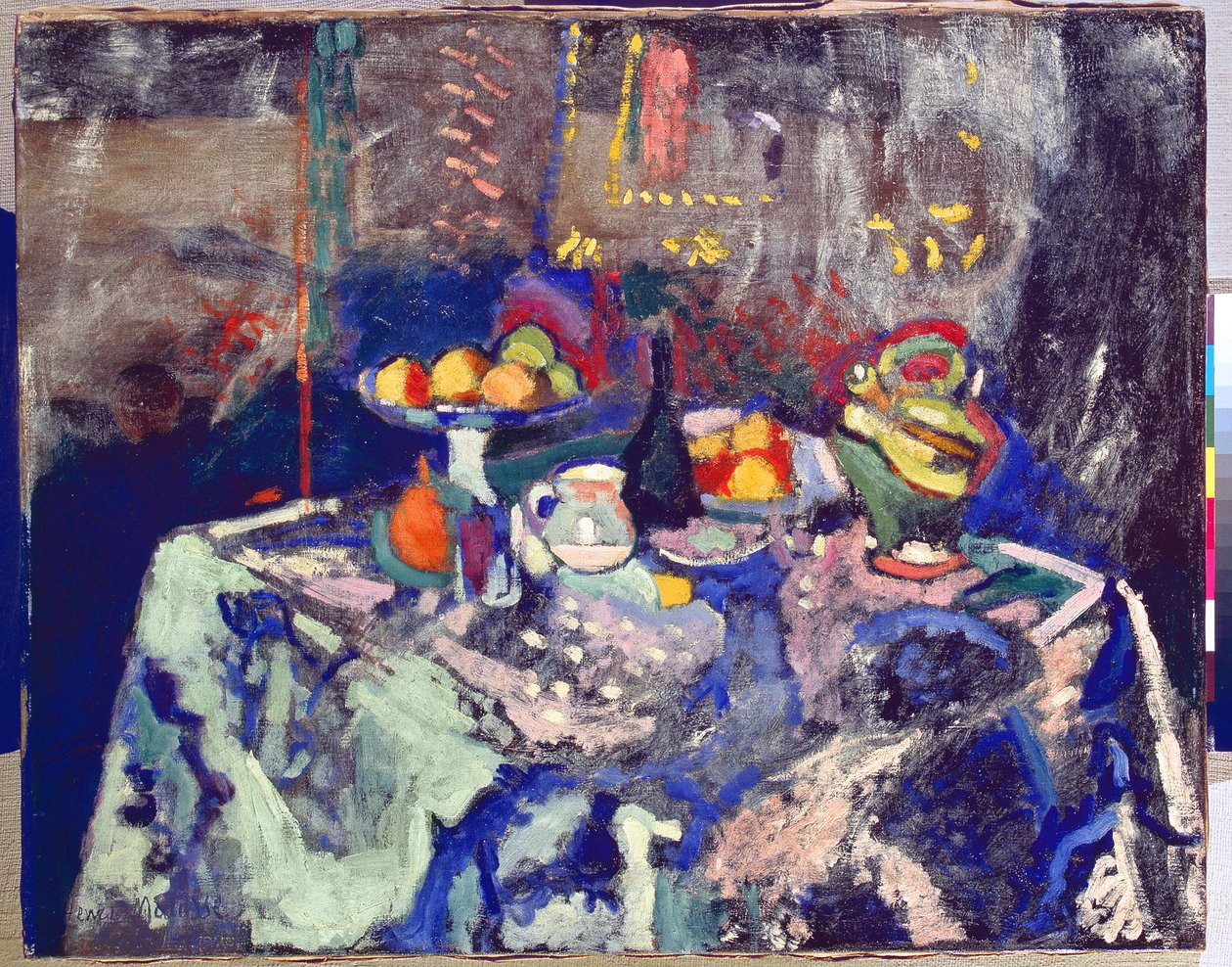 Vas, flaska och frukt, ca 1906 (olja på duk) av Henri Matisse