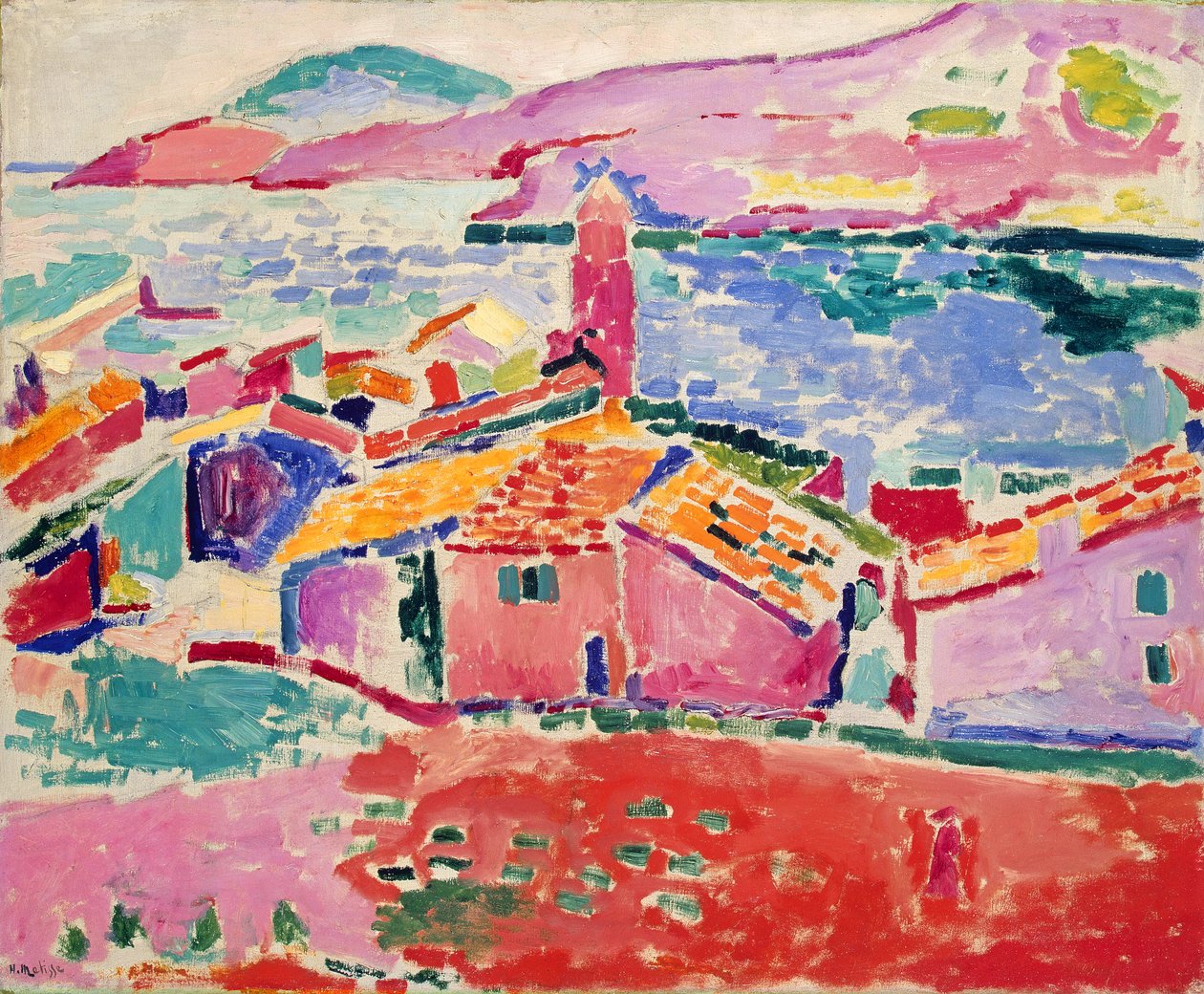 Vy över Collioure, ca 1905 (olja på duk) av Henri Matisse