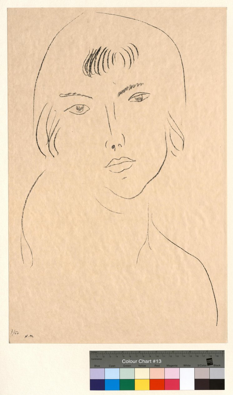 Ansikte med lugg av Henri Matisse