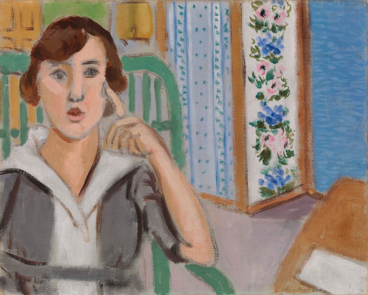 Kvinna och skärm av Henri Matisse
