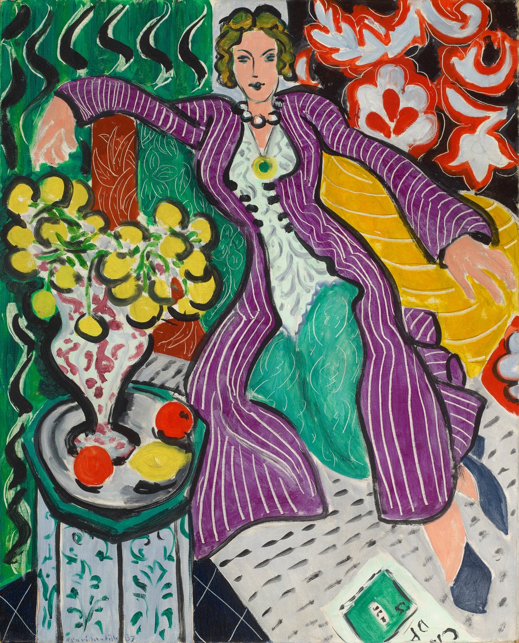 Kvinna i lila kappa av Henri Matisse