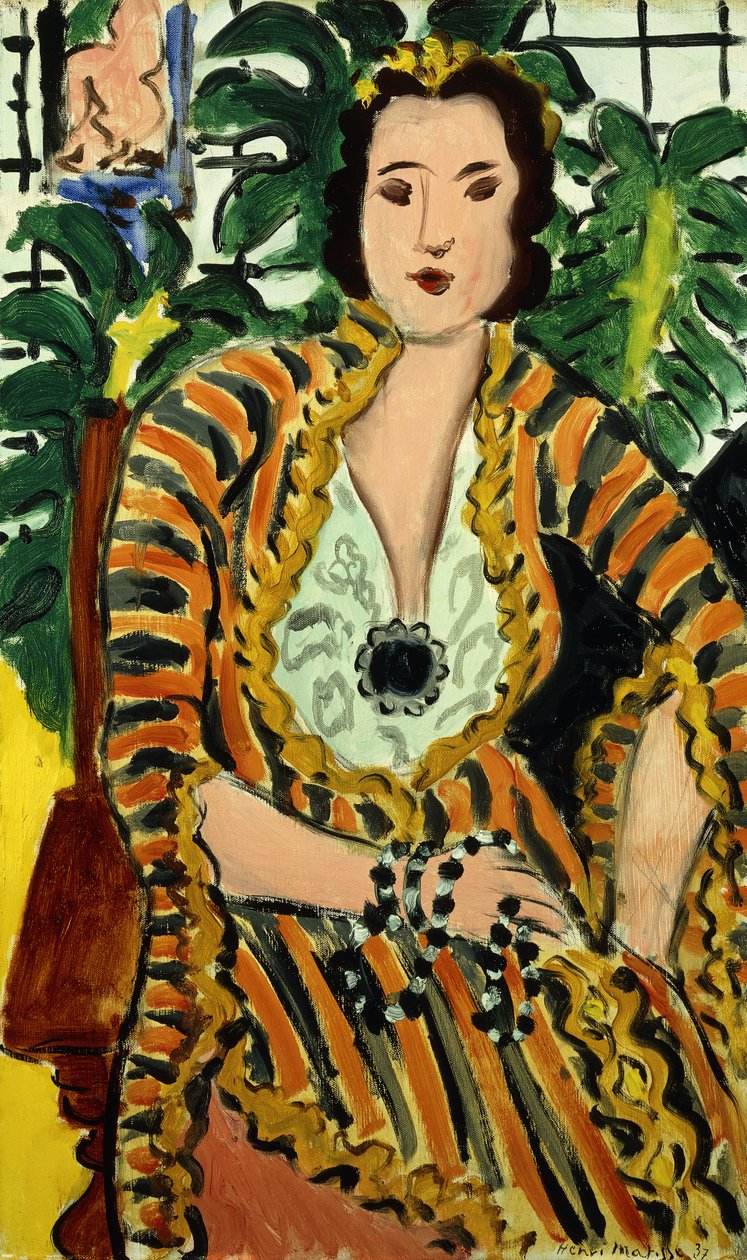 Kvinna med blå juvel (Helene Galitzine med ädelsten) av Henri Matisse