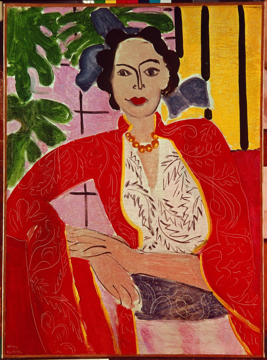 Kvinna med pärlhalsband av Henri Matisse
