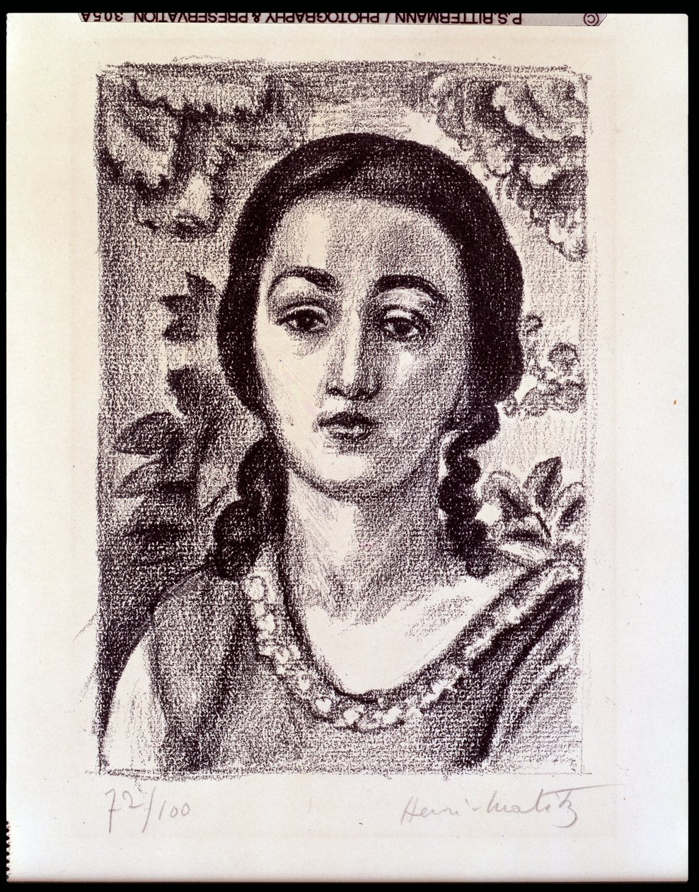 Ung flicka med bruna lockar av Henri Matisse