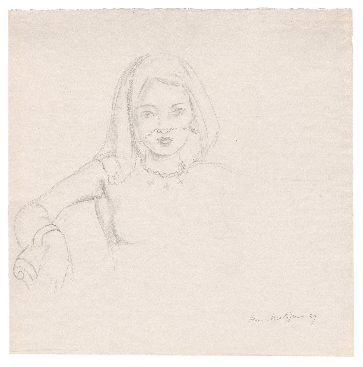 Ung kvinna med slöja av Henri Matisse