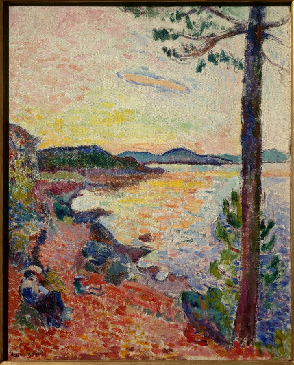 le gouter golfe de saint tropez 1904 (olja på duk) av Henri Matisse