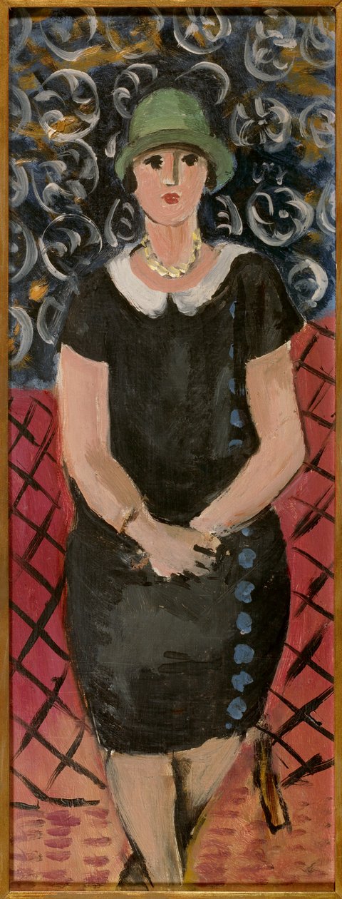 Sittande kvinna ca 1925 (olja på papp) av Henri Matisse