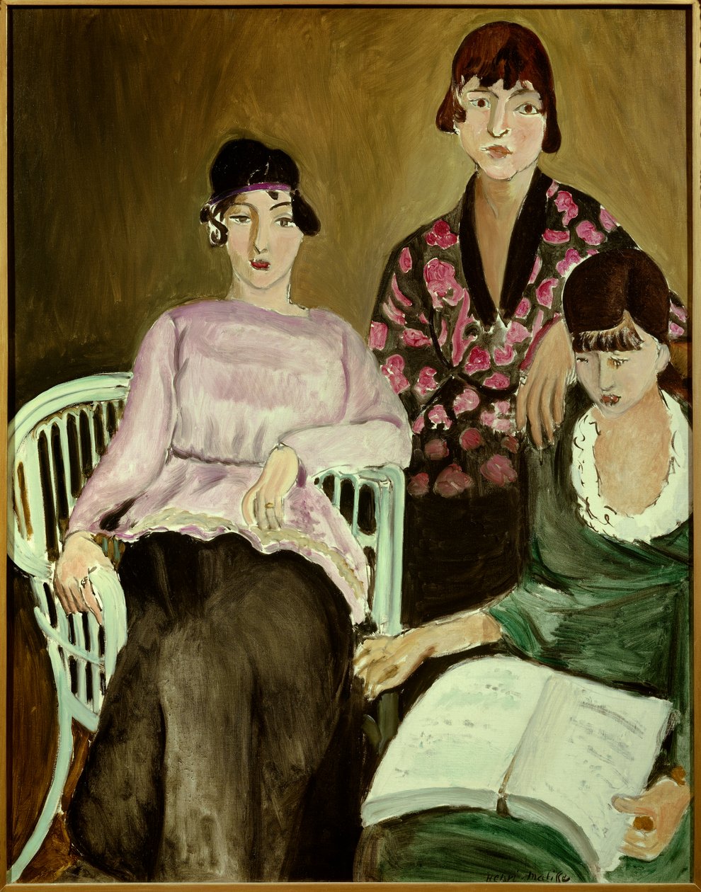 de tre systrarna 1917 (olja på duk) av Henri Matisse