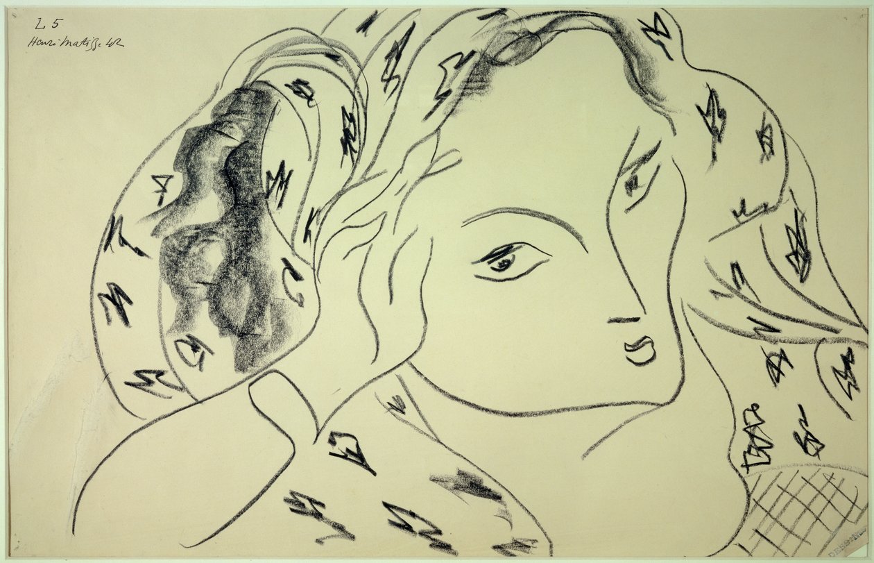 tema och variation l.5 1942 (teckning) av Henri Matisse